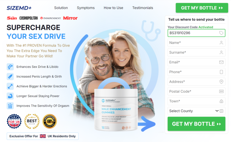 SizeMD Male Enhancement Gummies UK – United Kingdom Penis Enlargement Formula And Boost Sexual Stamina!